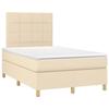 VidaXL Slat Bed Base with Mattress and LED, Upholstered Bed, Double Bed, Adult Bed for Interior Bedroom, 3135426