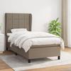 3127921 vidaXL Divan Bed with Mattress Taupe 80x200 Cm Fabric