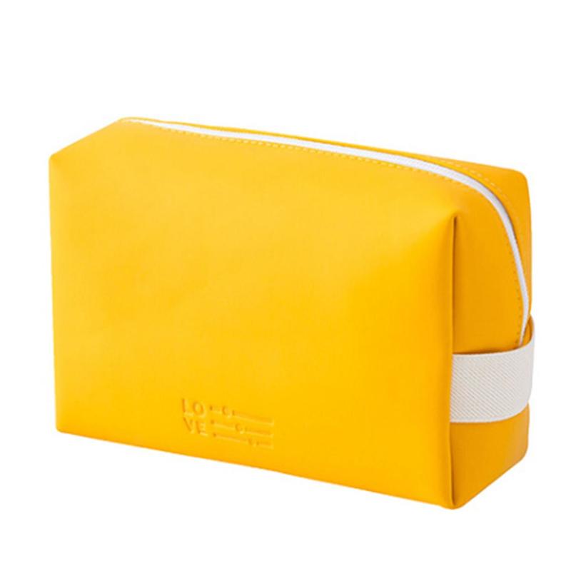 Kožená cestovní kosmetická taška přenosná dámská/mužská kosmetická taška Vodotěsná multifunkční organizér na toaletní potřeby
