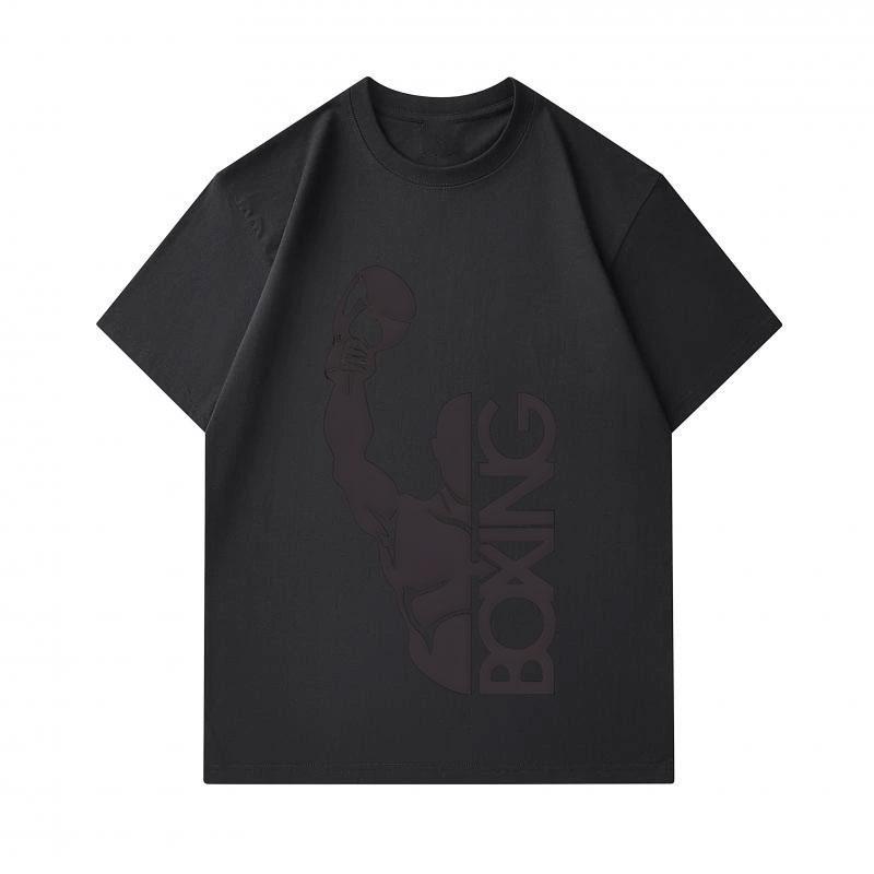 Men's 100% Cotton Crew Neck Short Sleeve T-Shirt, Boxer Champion Victory Boxing Graphic Print Casual Comfy Tee Top for Daily Outdoor Sports Workout We