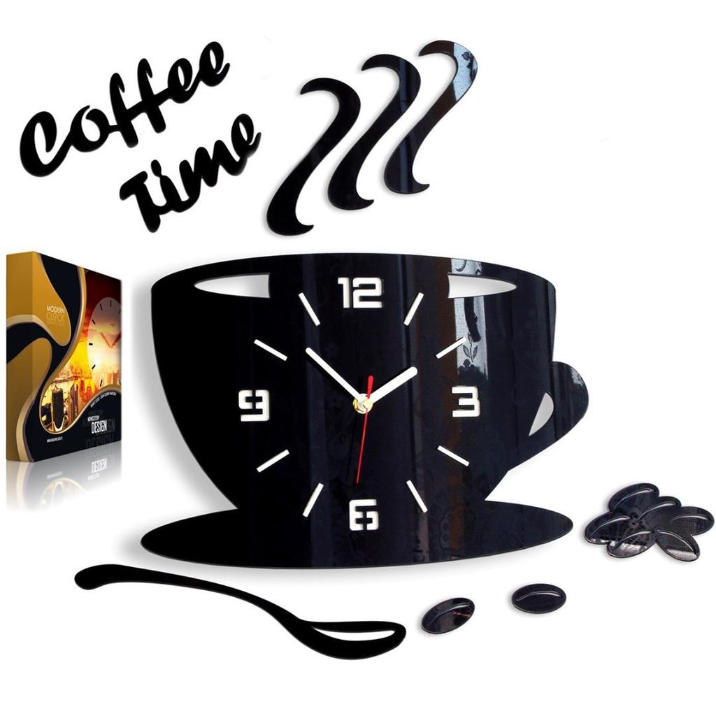 Zegar ścienny coffee time filiżanka 3d lumarko!