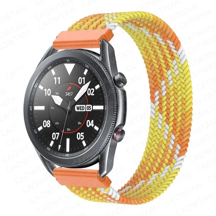 Braided Solo Loop For Samsung Galaxy Watch 4/5/6/44mm 40mm/classic Strap 46 42mm/active 2/Gear S3 22mm 20mm Bracelet Watch Band