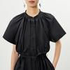 LESS 2025 Summer Straight Collar Cotton Dress
