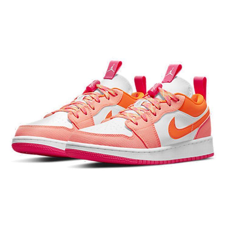 Air Jordan 1 Low Utility GS Crimson Pulse Kids Sneakers Orange Pink-Flash Total-Orange DJ0530-801