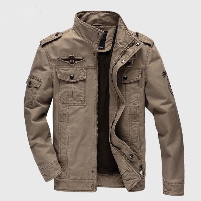 Men's Windbreaker Pure Cotton Jacket Warm Wind Coat Air Force Jacket Male 3 Colors Available