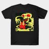 Men Black Print T-shirt Chupacabra No-Cut Transfer Paper Print Cotton Tshirt