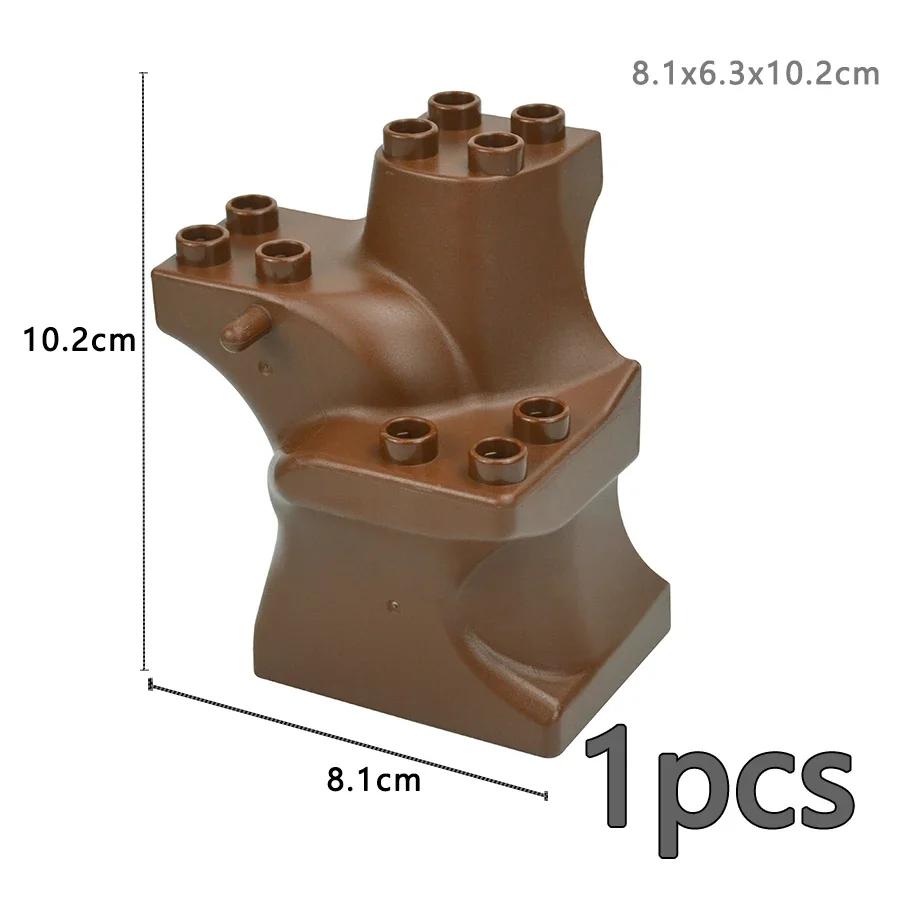 

Строительный блок большого размера, растение, фрукты, аксессуары, цветок, трава, пень, украшение, ферма, совместимые большие тарелки, кирпичные игрушки Duploes