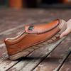 38-46 Men's Leather Casual Shoes Handmade Loafers Comfortable Men's Slip on Shoes Flat Moccasins Men's Sneakers