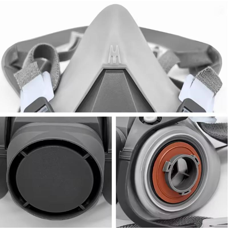 YHLB Reusable Brown Half Face Respirator 6200 Spray Mask Activated Carbon Filter Foam Nose Pad Anti-Dust Methyl Chloride
