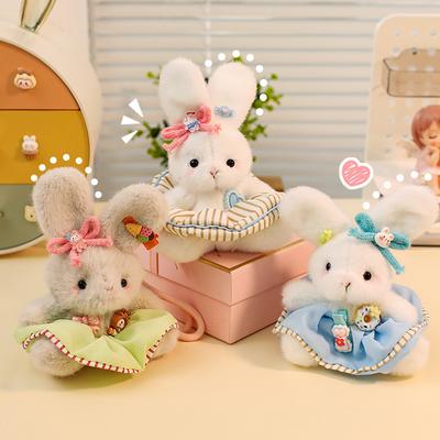 Roupas Fofas Urso Coelhinho Boneca de Pelúcia Pingente Chaveiro Decoração Embalagem de Livro Boneca Decoração Pendente para Bolsa Presente