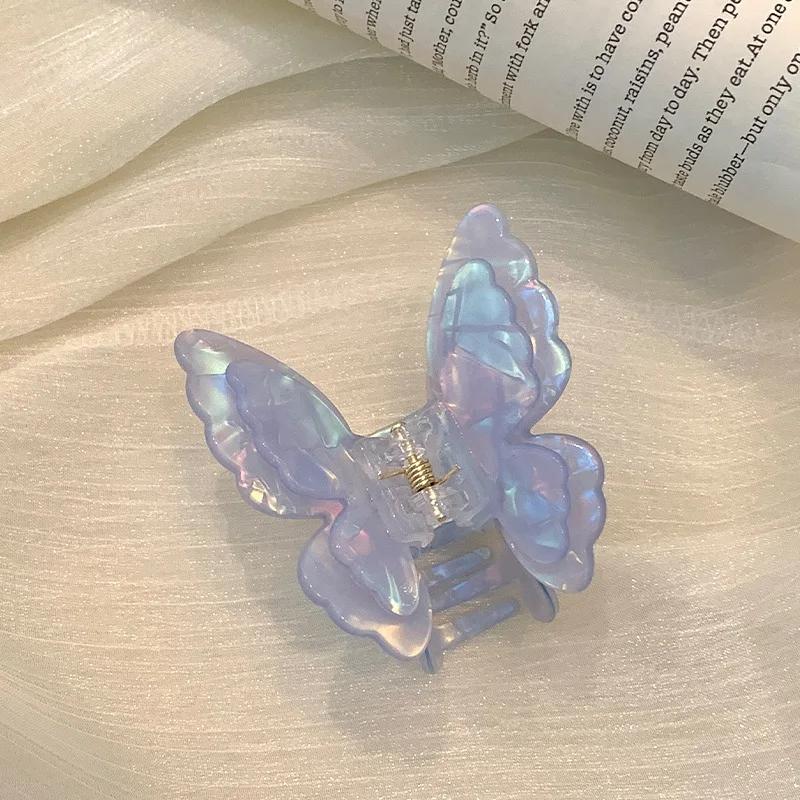 Fairy Butterfly Hair Claw French Retro Acetate Crab Hair Clip Sweet Princess Shark Clip For Women Girl Hairpin Hair Accessories