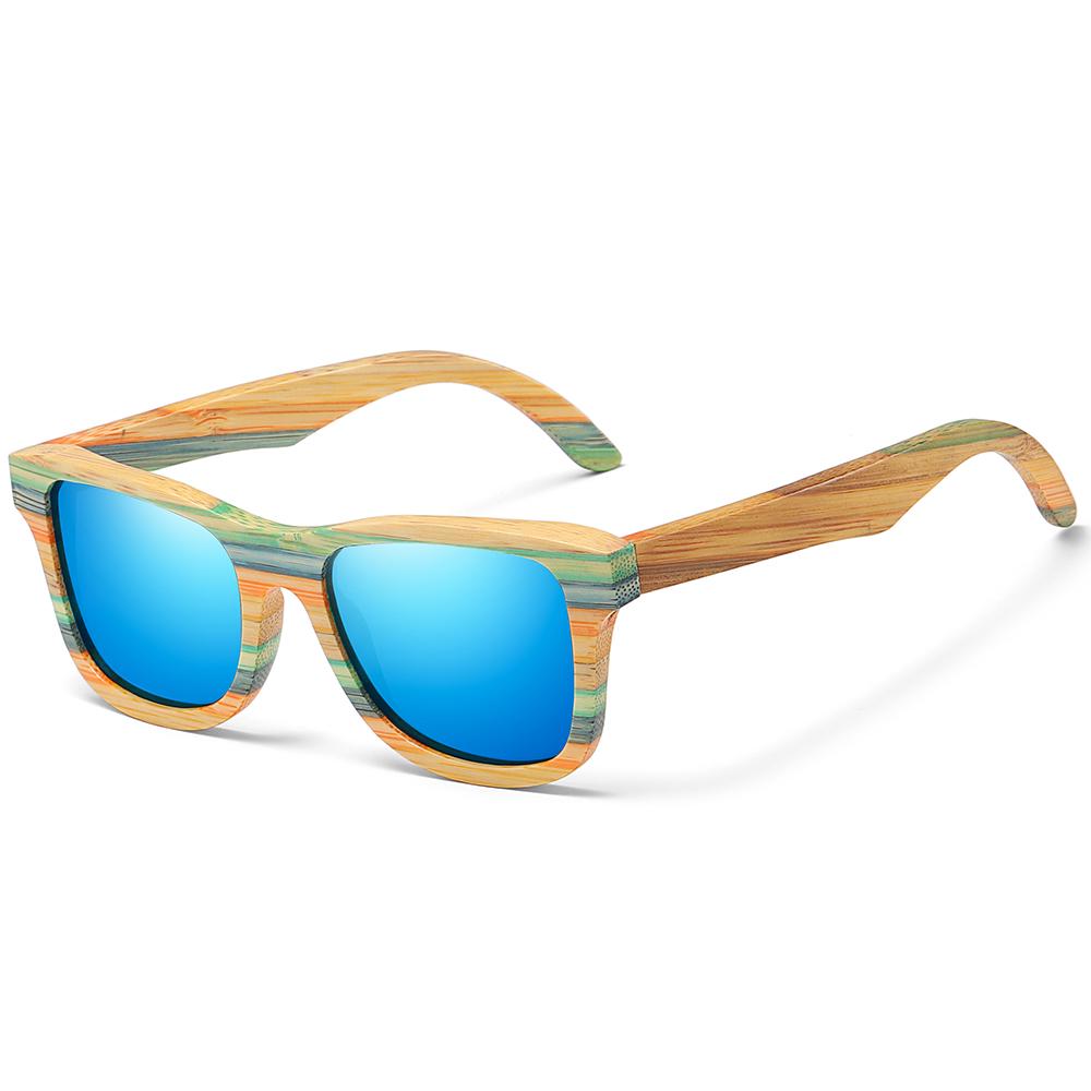 GM Fashion Skateboard Wood Bamboo Sunglasses Polarized for Women Mens New Brand Designer Wooden Sun Glasses UV400 Box 3834