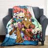 1pc Rugrats Characters Cozy Print Blanket Lightweight Warm Flannel Throw Blanket For Sofa, Bed, Living Room