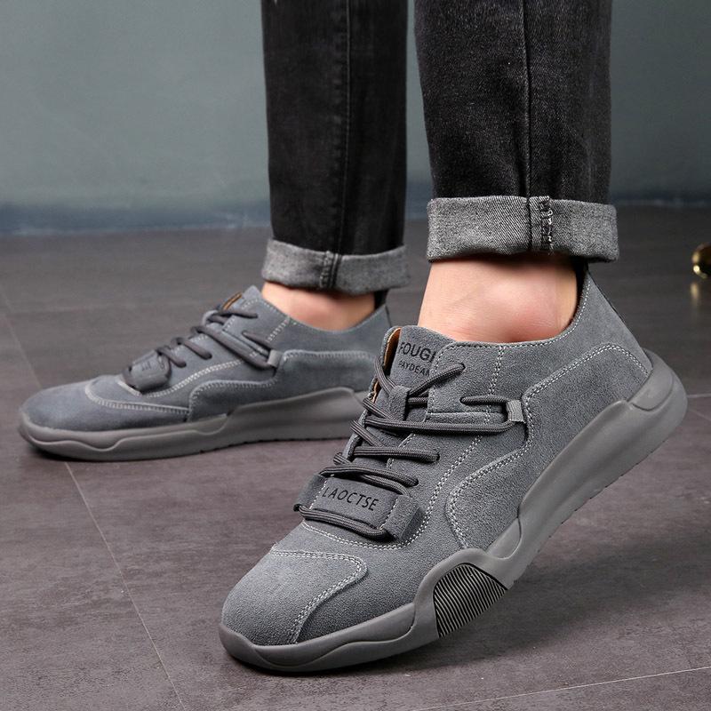 Spring and summer men's shoes leather breathable sports casual shoes soft sole British leather shoes men's outdoor tooling shoes comfortable