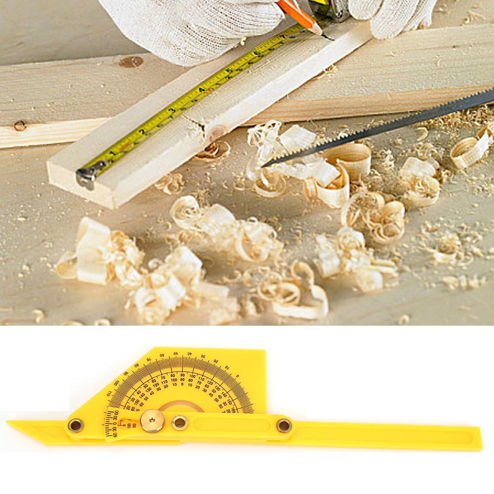 Plastic 180 Degree Pointer Protractor Angle Ruler Woodworking Measuring Carpenter Tool