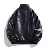 American PU leather jacket for men, new spring/autumn stand collar motorcycle jacket, versatile trendy jacket for men