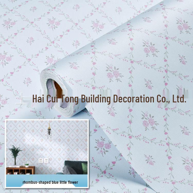 

Пастельно-розовые цветочные самоклеящиеся обои - Водонепроницаемый декор для общежития и дома 1m x 60cm