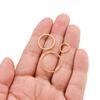 20 Stück Edelstahl Flache Lünetten Hohl Anhänger Kreise Charms Ohrringe Ringe Drahtreifen Anhänger für DIY Halskette Schmuckherstellung