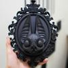 Gothic Dark Wall Decor Bat Skull Resin Frame with Gold Accents Vintage Style for Home Office Festive Atmosphere Decoration Gift