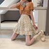 Blumen kleiner Gänseblümchen Rock Damen Anti-Licht Sommer Neu Chiffon Rüschenrand Süß A-Linie Kurzer Rock Hose