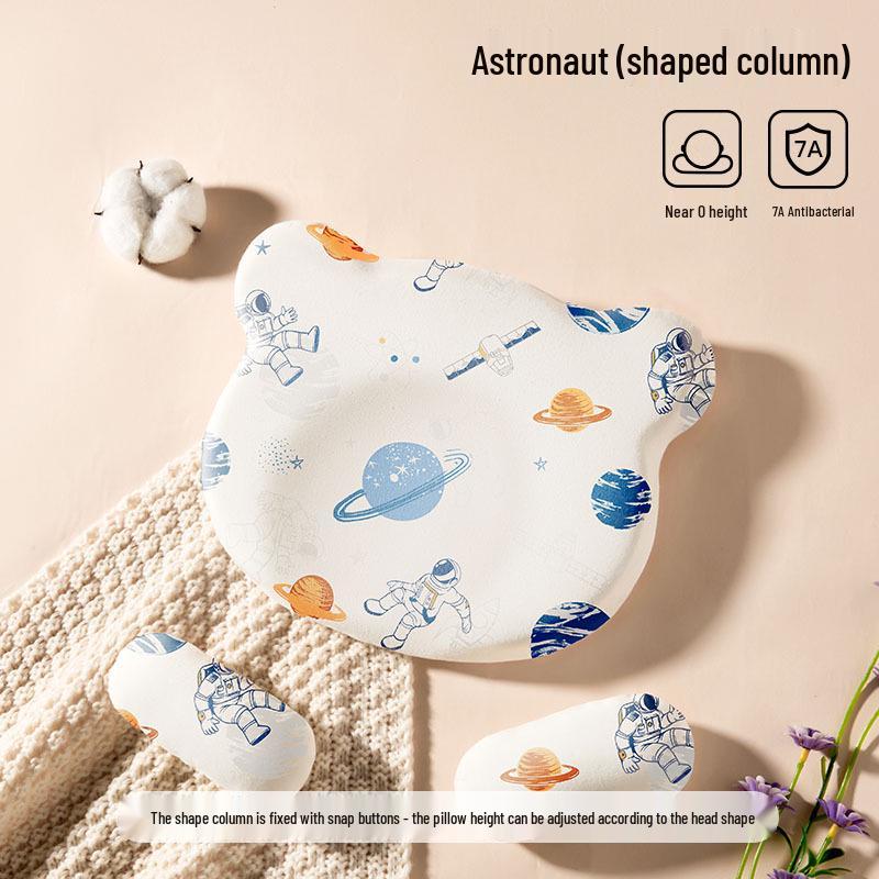 Memory Foam Baby Head Shaping Pillow for Newborns (0-12 Months) - All-Season Use