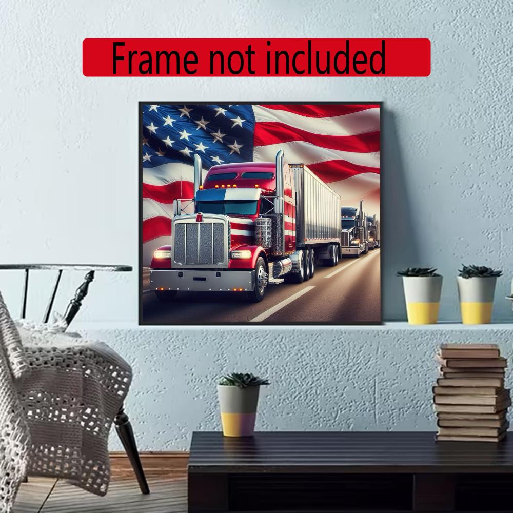 Kenworth 5D Round Diamond Painting Kit Diamond Embroidery Painting Rhinestones Mosaic Frameless Handwork Decoration Arts