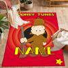 Looney Bulldog Fiery Attitude Personalized Text Carpet Perfect for Entryway Foyer Bedrooms Outdoor Anti-slip Rug Anime Office Decor Spiritual Gift
