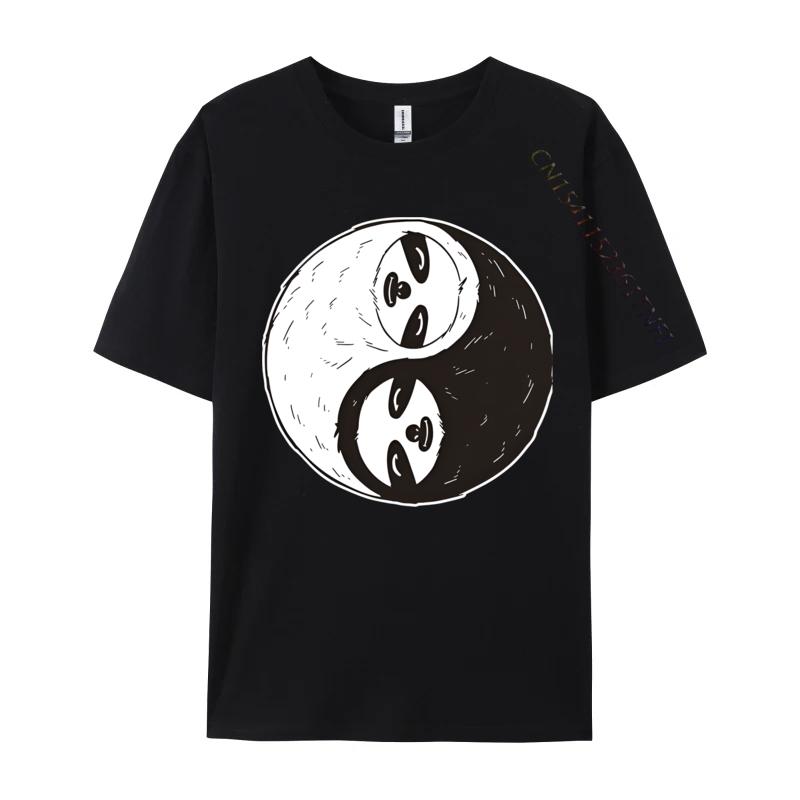 Funny Sloth Yin And Yang Chinese Quiet T Shirts Men Tee Shirts Party Tshirts For Men Tops New Clothes Normal