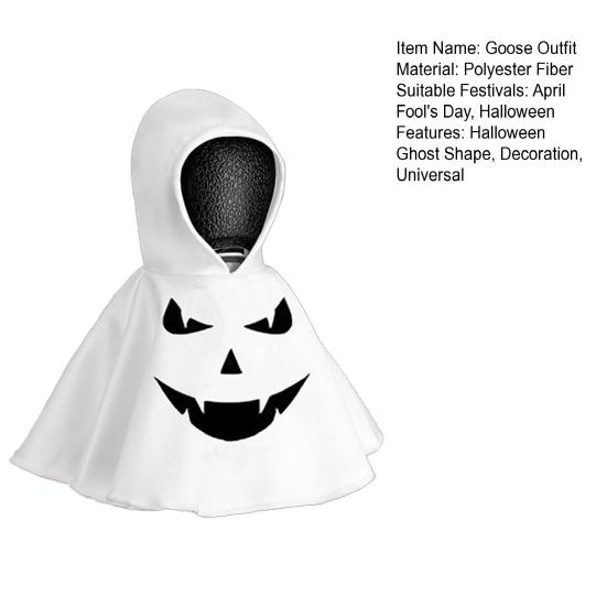 1/6Pcs Halloween Ghost Hoodie Goose Outfits Car Gear Shift Cover Decoration Garden Goose Statue Clothing Auto Hooded Sweatshirt Shift Knob Protector