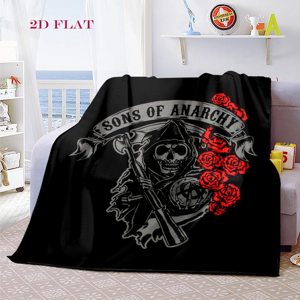 Reaper's Rebellion: Sons Anarchy Blanket Suitable for All Seasons Soft and Comfortable Office Rest Blanket Sheet Digital Printing