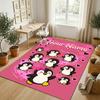 Celebration Party Theme Crystal Velvet Rug Personalized Custom Name Text Soft Floor Mat Home Decor