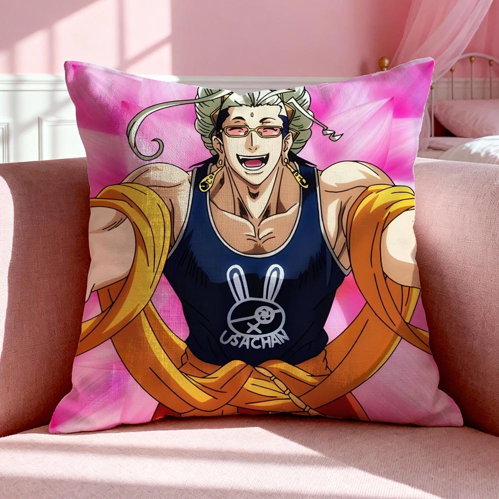 Anime R-Record Of Ragnarok Cushion Cover Breathable Linen Pillowcase Summer Odorless Eco-Friendly Invisible Zipper Washable