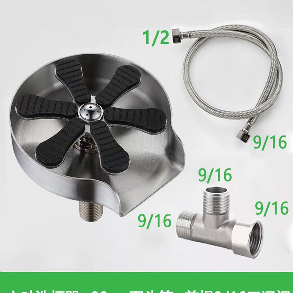 Komercyjna Automatyczna Wysokociśnieniowa Zmywarka do Szkła z Sześcio-skrzydłowym Zlewem i Baterią ze Stali Nierdzewnej