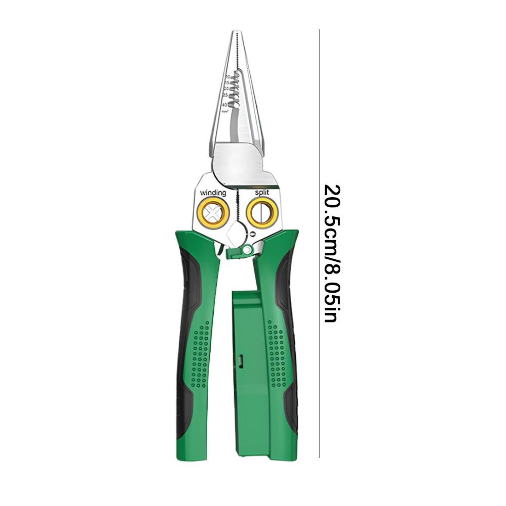 8-In-1/7-In-1 Wire Stripping Pliers Multifunctional Needle-nose Pliers Crimper Cable Stripper Cutter with Electrical Measurement