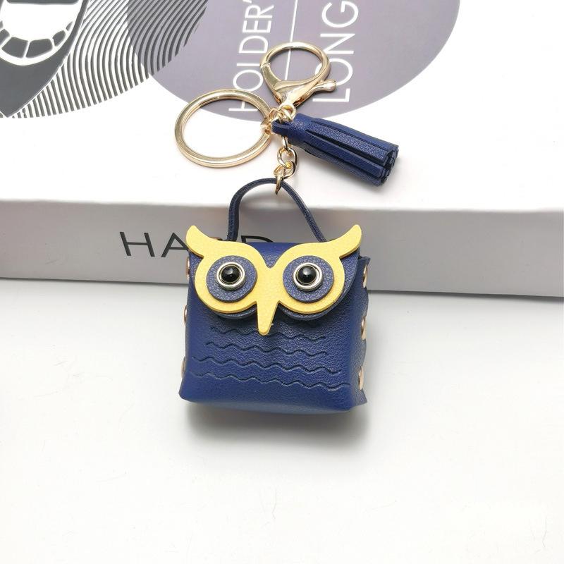 Cute Key Bag Owl Coin Purse Mini School Bag Car Key Chain Pendant Lady Wallet Leather Coin Purses Coin Purse Keychain
