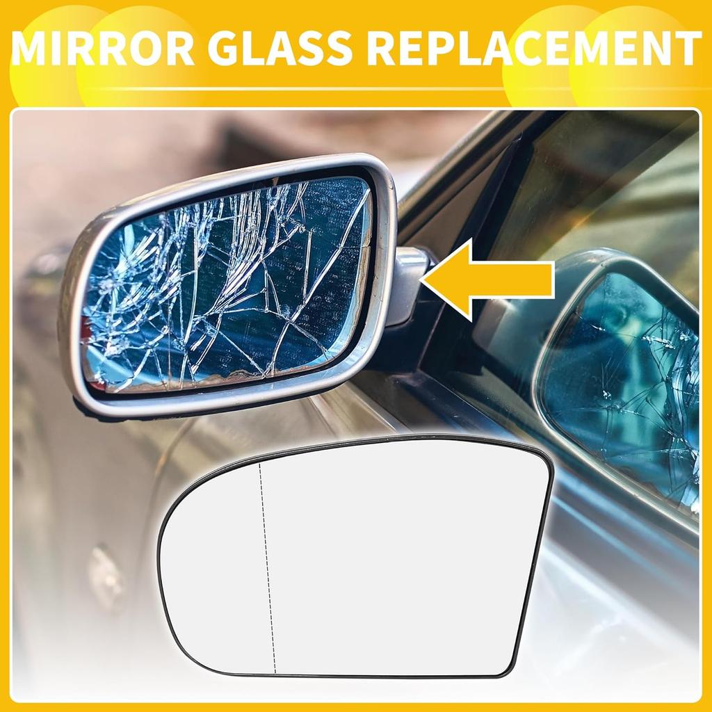 for Mercedes-Benz C230 C240 C280 C32 for AMG C320 C350 C55 for AMG Driver Left Side LH Rearview Heated Mirror Glass