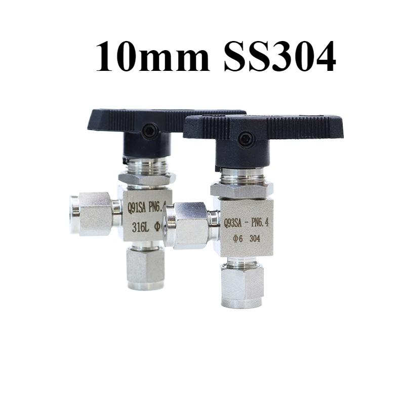 3 4 6 8 10 12 14 16 mm 1/8" 1/4" 1/2" Tube OD Compression Union 304 316 Stainless Steel Elbow Ball Valve Water Gas Fuel