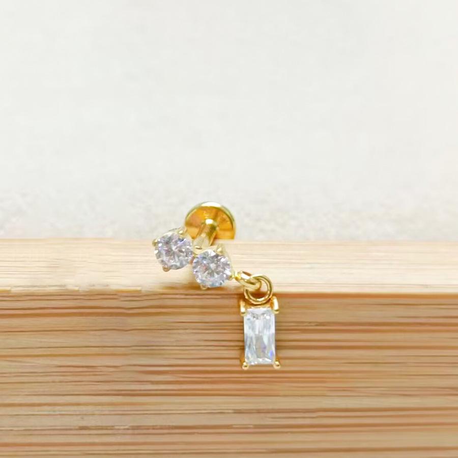 F136 Titanium Zircon Pendant Tragus Stud Cartilage Piercing Jewelry