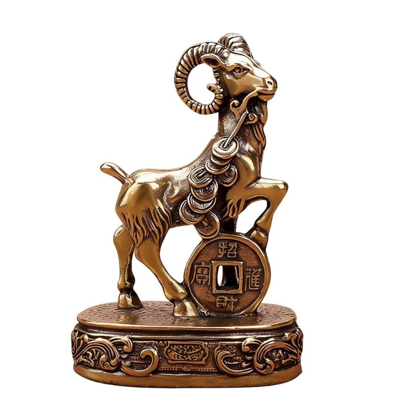 

Lucky Wealth Sheep Statues Sculptures Animal Statue Collectibles Figurines Feng Shui Ornament Home Decorations Gift 1