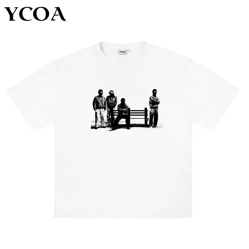 Men TShirt Graphic Oversized 100 Cotton Aesthetic Summer Vintage Korean Harajuku Short Sleeve Tops Tee Y2k Streetwear Clothing