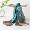 Silk Scarf Mom Mother-in-law Elegant Long Square Fashionable Wrap