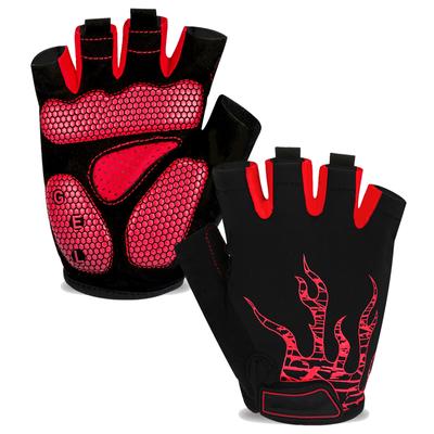Guanti da Ciclismo Corti in Gel Uomo Donna Traspiranti Estivi Protettivi sul Palmo Guanti da Bici Mezza Dita Allenamento MTB Guanti da Bicicletta