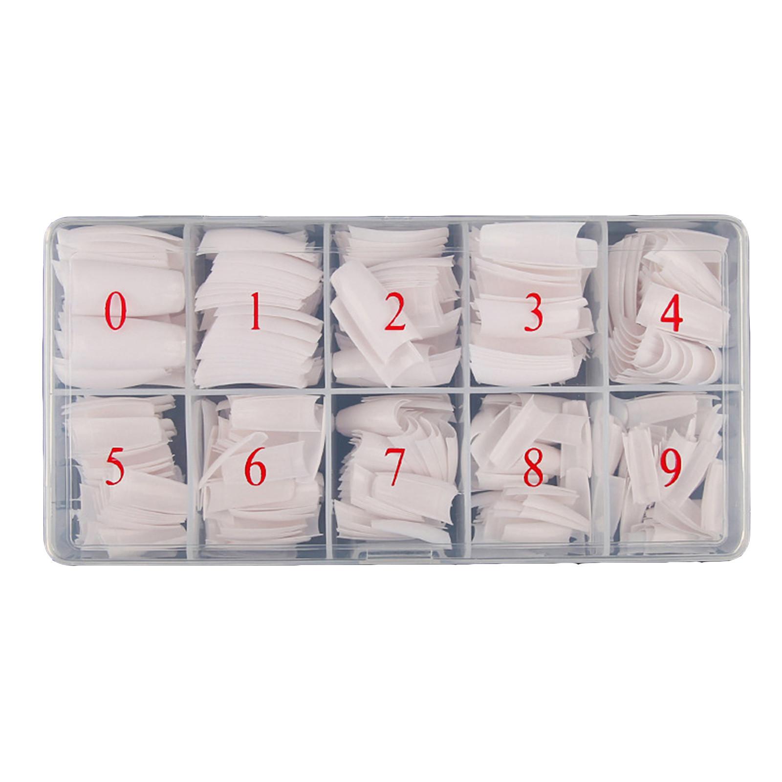 

500 шт., удлиненные накладные ногти, акриловый гель для салона, полупокрытие, инструменты для ногтей One Size