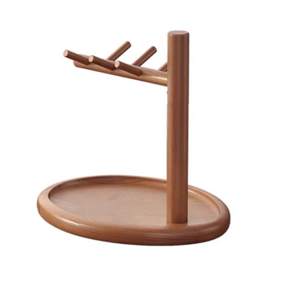 Entryway Key Holder Wooden Key Dish with Hooks Rustic Style Jewelry Dish Table Top Organizer for Keys Jewelry Glasses Watches Vanity Storage