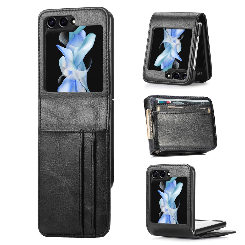 Leder Portemonnaie Tasche Hülle für Samsung Galaxy Z Flip 3 5 6 7 Flip7 FE flip6 Flip5 Flip4 Flip3 5G Flip 4 2 flip2 Kartensteckplatz Hüllen