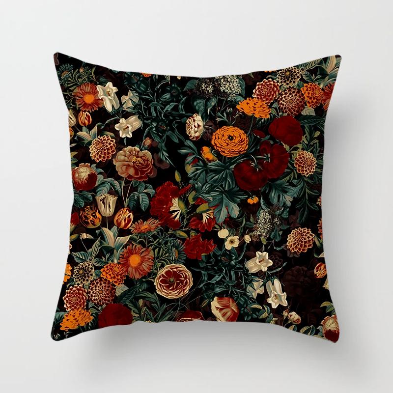 Beautiful Flower Series Throw Pillow Gift Home Office Decoration Throw Pillow Bedroom Sofa Car Cushion Cover