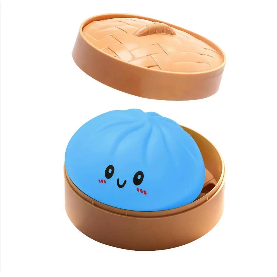 6 Style Colorful Simulated Dumpling Squishy Relaxing Antistress Random With Box Dumplings Sensory Squeeze Toy