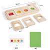 Montessori Geometry Color Separation Puzzle Wooden Toys Sensory Training Shape Matching Games Children Early Education Cognition