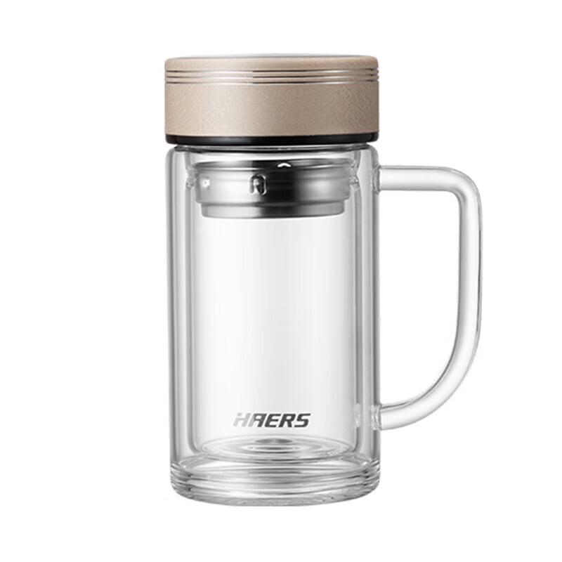 Haers Double-layer Glass Office Cup