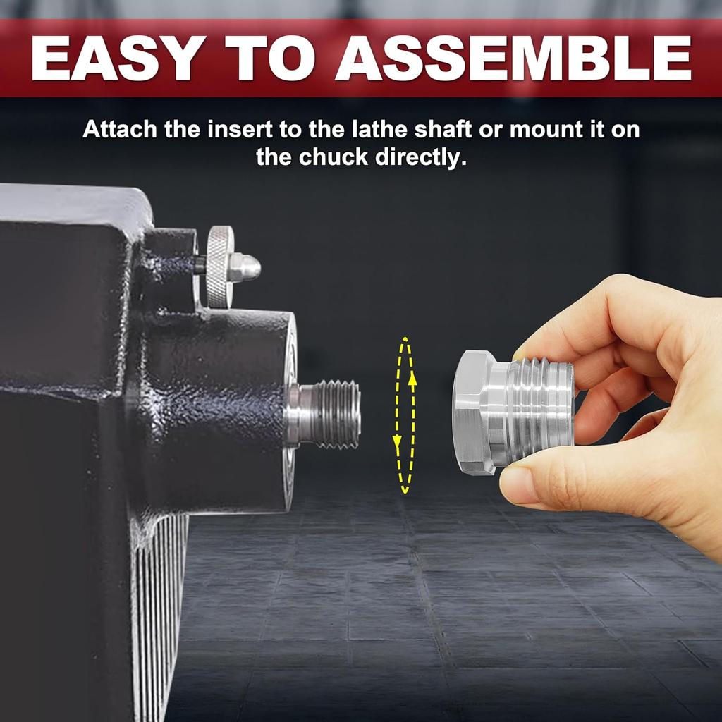 Thread Chuck Insert/Adapter Compatible with NOVA lathe External 38mm insert Type chuck,1 Inch 8 TPI.